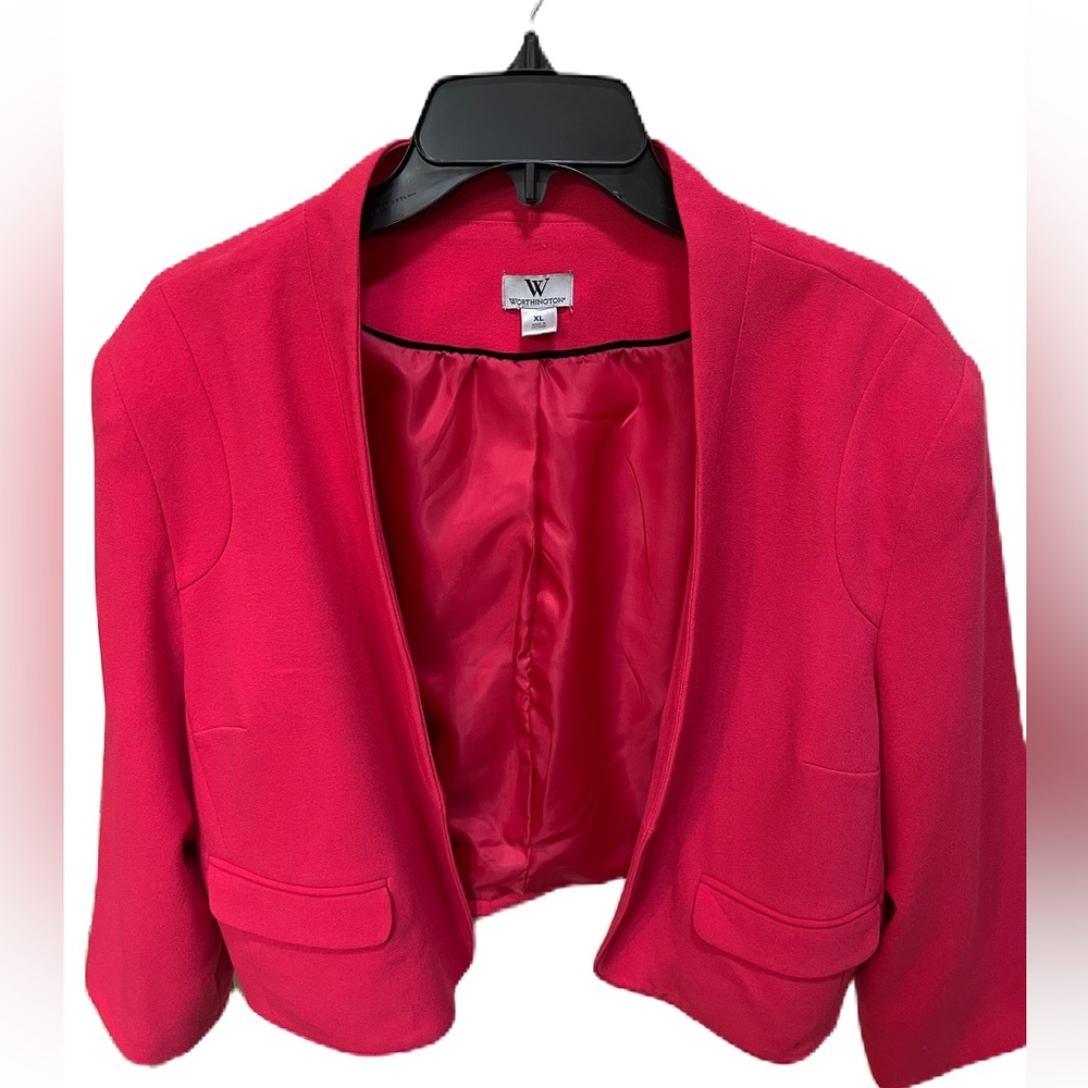 Worthington XL crop blazer, with 3/4 sleeves